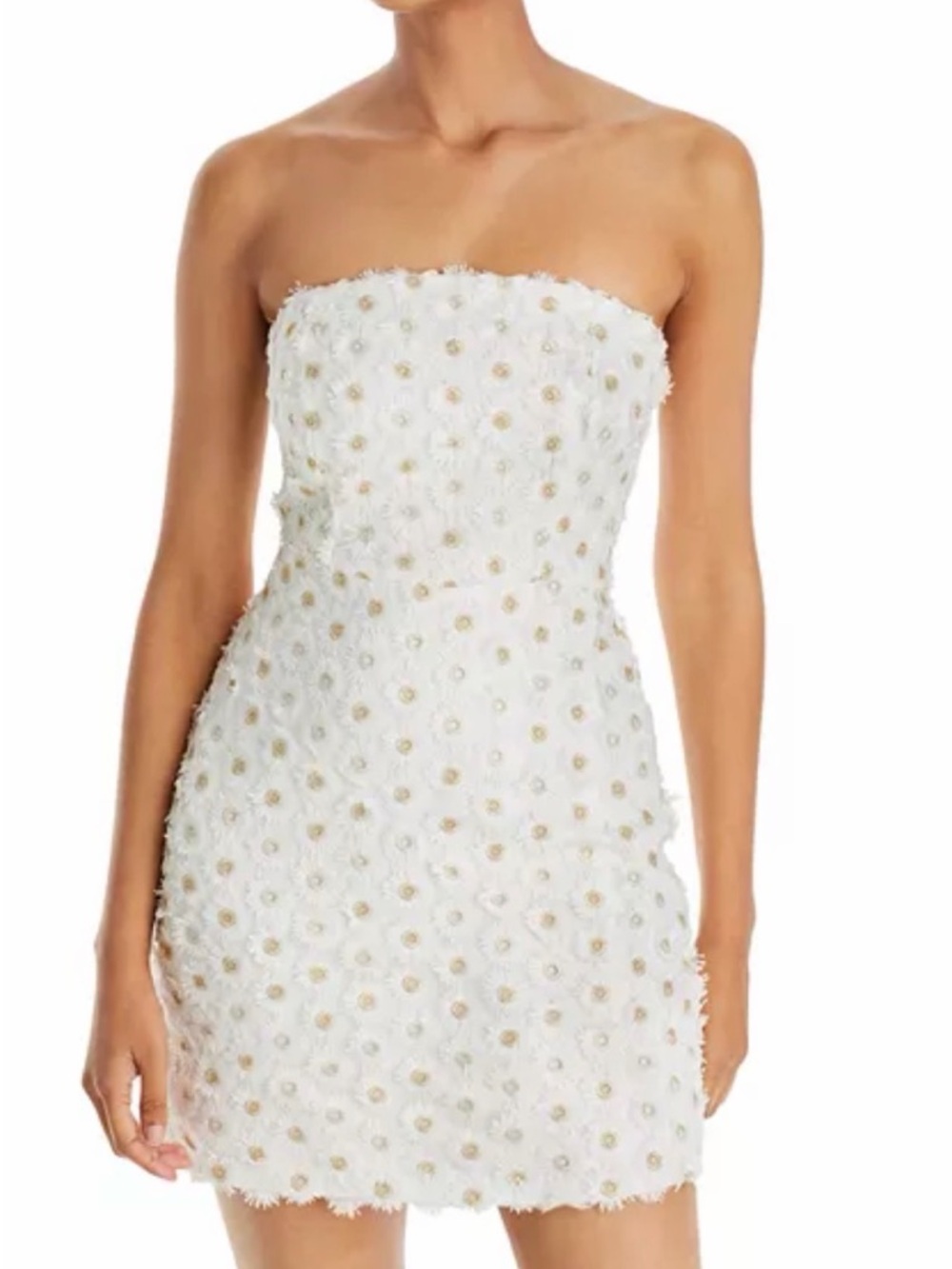 Aqua Daisy Strapless Mini Dress